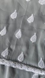 将图像加载到图库查看器中, Women's Lucknowi Handcrafted Faux-Georgette Chikankari Suit Material - HONC0263105