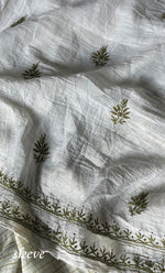 Load image into Gallery viewer, Women's Lakhnavi Handcrafted Mul Chanderi Unstitched Kurta And Dupatta Set- HONC0278947