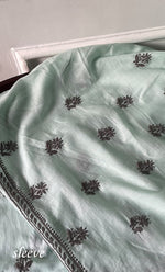 Load image into Gallery viewer, Women's Lakhnavi Handcrafted Cotton Chikankari Kurta And Kurta Dupatta Set - HONC0245292