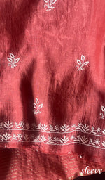 Load image into Gallery viewer, Women's Lakhnavi Handcrafted Mul Chanderi Unstitched Kurta And Dupatta Set - HONC0269579