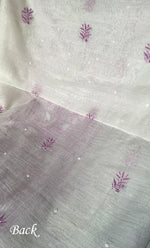 Load image into Gallery viewer, Women's Lakhnavi Handcrafted Unstitched Mul Chanderi Kurta And Dupatta Set - HONC0327488