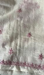 Load image into Gallery viewer, Women's Lakhnavi Handcrafted Mul Chanderi Unstitched Kurta And Dupatta Set - HONC0273055