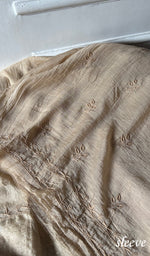 将图像加载到图库查看器中, Women's Lakhnavi Handcrafted Mul Chanderi Unstitched Chikankari Full Suit Material - HONC0321754