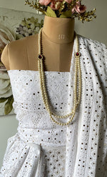 Load image into Gallery viewer, Women's Lakhnavi Handcrafted Bridal Viscose Georgette Chikankari Lehenga Set - HONC0288657