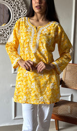 Load image into Gallery viewer, Women's Lakhnavi Handcrafted Cotton Chikankari Top - HONC0346973