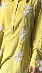 Load image into Gallery viewer, Trisha Women's Lakhnavi Handcrafted Cotton Oversized Chikankari Top - HONC0325798