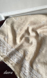 Load image into Gallery viewer, Lucknowi Handcrafted Munga Silk Chikankari Unstitched Unisex Kurta Fabric - HONC0319976