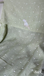 Load image into Gallery viewer, Chidiya Women's Lakhnavi Handcrafted Mul Chanderi Unstitched Kurta And Dupatta Set- HONC0349598