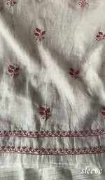 Load image into Gallery viewer, Women's Lakhnavi Handcrafted Mul Chanderi Unstitched Kurta And Dupatta Set - HONC0260937
