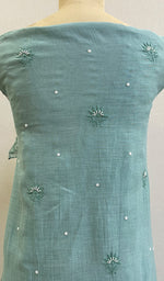Load image into Gallery viewer, Women's Lakhnavi Handcrafted Mul Chanderi Semi - Stitched Kurta And Dupatta Set- HONC0195705
