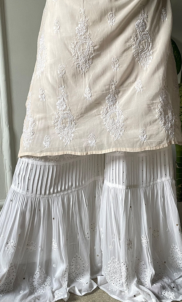 Women's Lucknowi Handcrafted Cotton Chikankari Kurti - HONC0303055