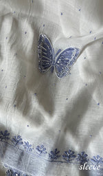 将图像加载到图库查看器中, Titlee Women's Lakhnavi Handcrafted Mul Chanderi Unstitched Kurta And Dupatta Set - HONC0288851