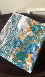 将图像加载到图库查看器中, Women's Lakhnavi Handcrafted Cotton Chikankari Unstitched Kurti Fabric - HONC0284346