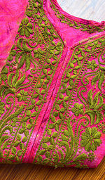 Load image into Gallery viewer, Women's Lakhnavi Handcrafted Cotton Chikankari Kurti - NC5740