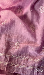 Load image into Gallery viewer, Women's Lakhnavi Handcrafted Mul Chanderi Unstitched Kurta And Dupatta Set - HONC0258738