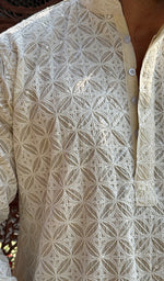 Load image into Gallery viewer, Men's Faux-Georgette Hakoba Kurta - HONC0266683