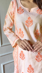 将图像加载到图库查看器中, Women's Lucknowi Handcrafted Chanderi Chikankari Kurti - HONC0285463