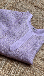 将图像加载到图库查看器中, Women's Lakhnavi Handcrafted Viscose Georgette Chikankari Kurti- HONC0276122