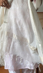 Load image into Gallery viewer, Women's Lakhnavi Handcrafted Kota Chanderi Chikankari Dupatta - HONC0276569