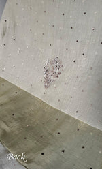 将图像加载到图库查看器中, Women's Lakhnavi Handcrafted Mul Chanderi Unstitched Chikankari Full Suit Material - HONC0328514