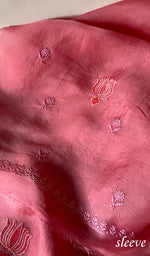 Load image into Gallery viewer, Women's Lakhnavi Handcrafted Pure Organza Chikankari Unstitched Kurta And Dupatta Set- HONC0351780