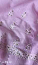 Load image into Gallery viewer, Women's Lakhnavi Handcrafted Cotton Chikankari Suit Material - HONC0232460