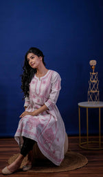 Load image into Gallery viewer, Divya Women's Lucknowi Handcrafted Cotton Chikankari Kurti - HONC0213372