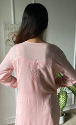 Load image into Gallery viewer, Rooh Women's Lucknowi Handcrafted Modal Cotton Chikankari Kurti - HONC0264944