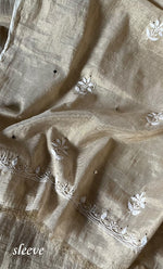 Load image into Gallery viewer, Women's Lakhnavi Handcrafted Tissue Chanderi Unstitched Kurta And Dupatta Set - HONC0282346