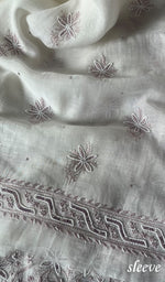 Load image into Gallery viewer, Women's Lakhnavi Handcrafted Mul Chanderi Unstitched Kurta And Dupatta Set - HONC0288876