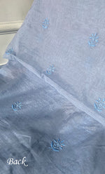 Load image into Gallery viewer, Women's Lakhnavi Handcrafted Mul Chanderi Unstitched Chikankari Full Suit Material - HONC0328131