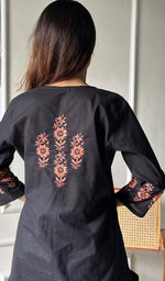 Load image into Gallery viewer, Women's Lucknowi Handcrafted Cotton Chikankari Top - HONC0297381