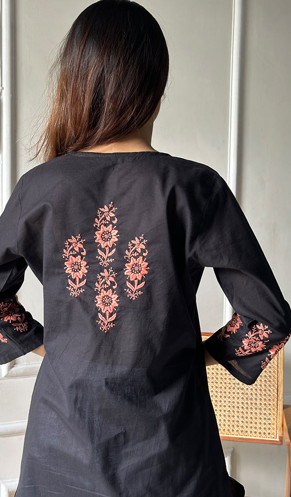 Women's Lucknowi Handcrafted Cotton Chikankari Top - HONC0297381