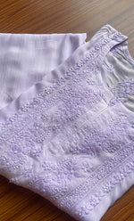 将图像加载到图库查看器中, Women's Lucknowi Handcrafted Modal Cotton Chikankari Kurti - HONC0264912