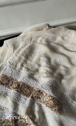 将图像加载到图库查看器中, Women's Lakhnavi Handcrafted Pure Silk Georgette Unstitched Chikankari Kurta And Dupatta Set- HONC0324215