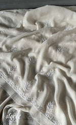 Load image into Gallery viewer, Women's Lakhnavi Handcrafted Pure Silk Georgette Chikankari Kurta And Dupatta Set- HONC0282006