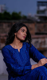 将图像加载到图库查看器中, Nilofar Women's Lakhnavi Handcrafted Viscose Georgette Chikankari Anarkali - HONC0212166