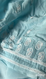 Load image into Gallery viewer, Women's Lakhnavi Handcrafted Cotton Chikankari Suit Material - HONC0291802
