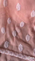 将图像加载到图库查看器中, Women's Lucknowi Handcrafted Faux-Georgette Chikankari Suit Material - HONC0263012