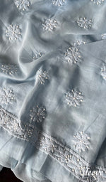 将图像加载到图库查看器中, Women's Lakhnavi Handcrafted Cotton Chikankari Suit Material - HONC0289729