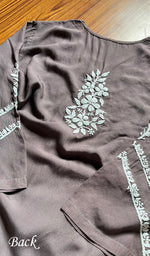 将图像加载到图库查看器中, Women's Lakhnavi Handcrafted Cotton Chikankari Kurti- HONC0301043