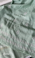 Load image into Gallery viewer, Women's Lakhnavi Handcrafted Maheshwari Mul Chanderi UnStitched Kurta And Dupatta Set - HONC0286686