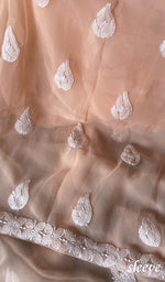 将图像加载到图库查看器中, Women's Lucknowi Handcrafted Faux-Georgette Chikankari Suit Material - HONC0263006