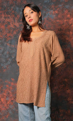 Load image into Gallery viewer, Women's Lucknowi Handcrafted Viscose Georgette Chikankari Top - HONC0327522