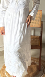 Load image into Gallery viewer, Women's Lucknowi Handcrafted Cotton Kurti  - HONC0296920