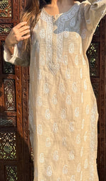 将图像加载到图库查看器中, Women's Lucknowi Handcrafted Cotton Chikankari Kurti - HONC0258073