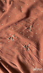 Load image into Gallery viewer, Women's Lakhnavi Handcrafted Pure Silk Georgette Chikankari Suit Material - HONC0243724