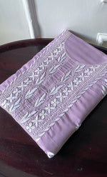 将图像加载到图库查看器中, Women's Lakhnavi Handcrafted Cotton Chikankari Unstitched Kurti Fabric - HONC0318768