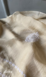 Load image into Gallery viewer, Women's Lakhnavi Handcrafted Pure Organza Chikankari Unstitched Kurta And Dupatta Set- HONC0304149