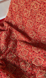 将图像加载到图库查看器中, Yumna Women's Lucknowi Handcrafted Faux-Georgette Chikankari Suit Material - HONC0277972